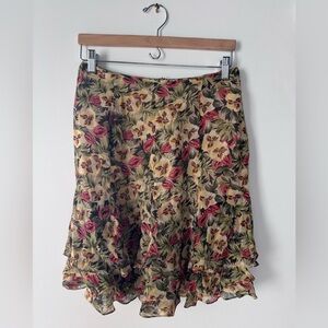 Vintage Silk Floral Mini Skirt - Doen Style